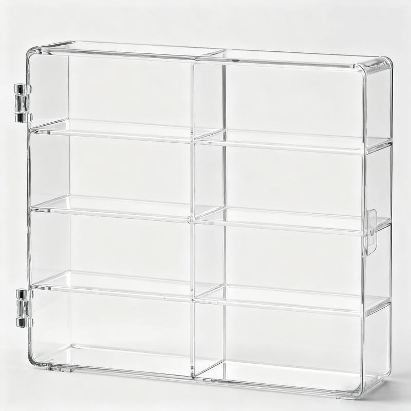 1/64 Scale Acrylic Display Case Clear Showcase Cabinet Storage Box for Mini Car Models Hot Wheels Toy Storage Organizer