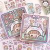 MINKYS 72 sheets/Box Transparent PET Paper Decorative Stickers Laptop Kpop Toplader Photocard Sticker Kids Gift