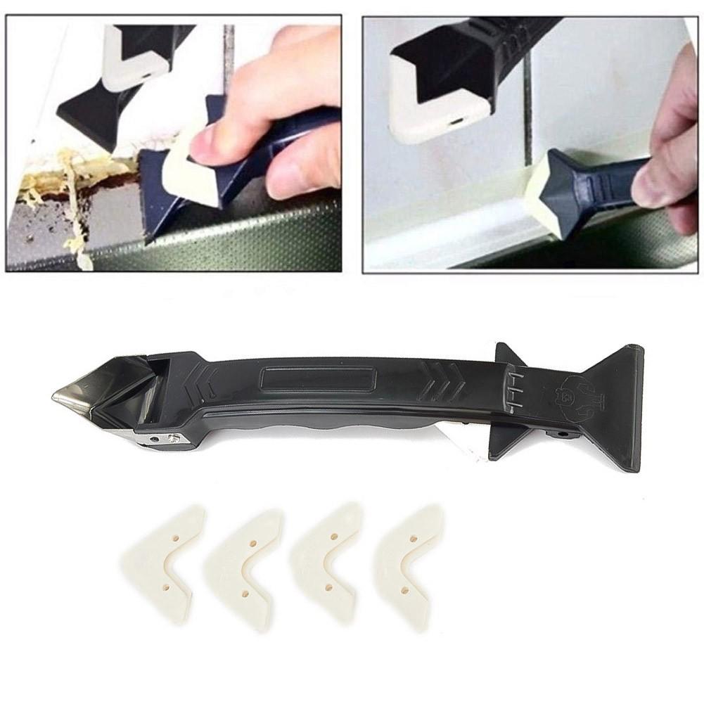 Pro 3 In1 Silicone Remover Caulk Finisher Sealant Smooth Scraper Grout Tool Kit