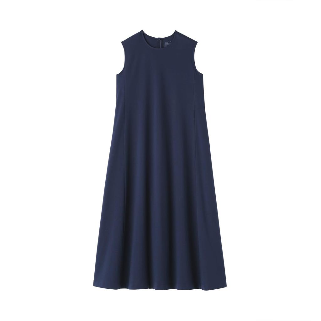 MUJI Women's Cool UV Protection Sleeveless Dress, Navy, Size XL, BB2S3A5S