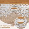 WUBODTI White Lace Swag Curta for Kitchen, Sheer Floral Embroidery Window Valances Hollow Knitted Home Decor Lace Valance Curta for Living Room