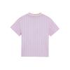 Puma Squad Aop Short Sleeve Tee Striped Dopamine Letter Print Crew Neck Pullover T-Shirt Women Tops Light-Purple 682926-60