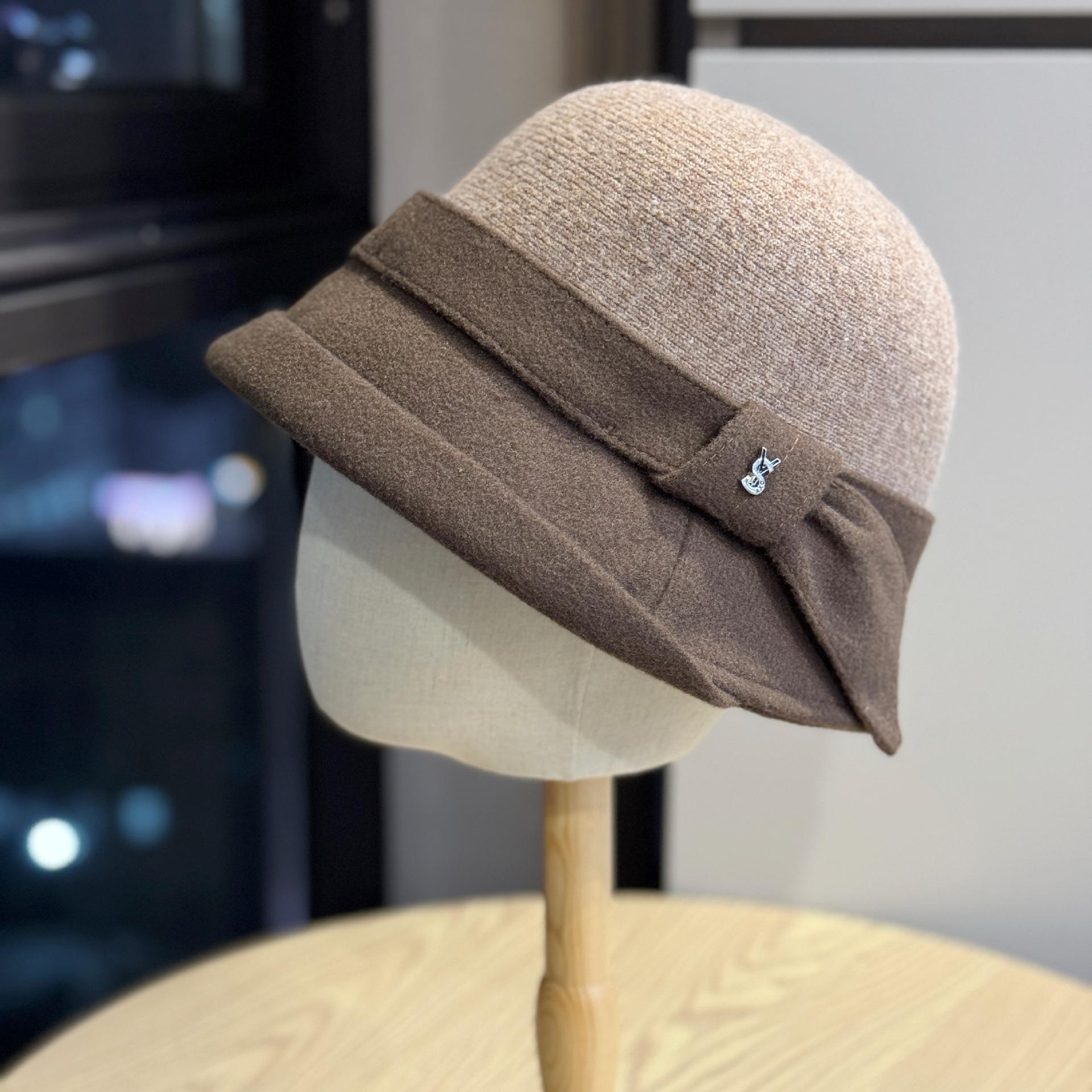 

Осенне-зимняя шляпа-панама женская шерстяная в корейском стиле теплая британская ретро шляпа-ведро повседневная универсальная элегантная шляпа в иностранном стиле Adjustable