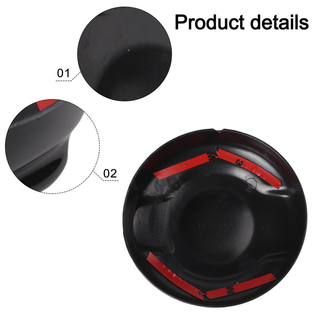 Car Upgrade Fits 2.0L Capacity Glossy Black Trim Protective Glossy Tank Cover 2.0L Fuel Cap Vehicle Aesthetics Upgrade