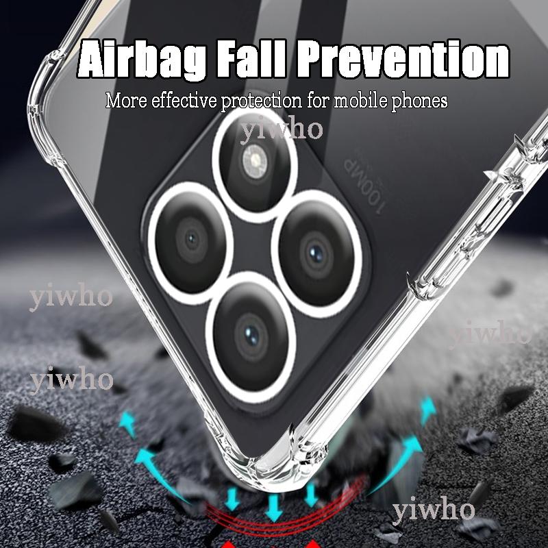 Shockproof Clear Case for Honor X8a CRT-LX1 Soft Silicone Transparent Back Covers for Honor X 8 A X8 8a Phone Protective Camera