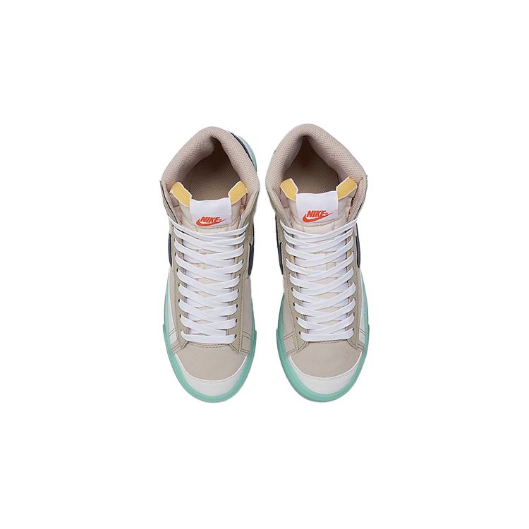 Nike Blazer Mid 77 Gs Move To Zero Krémová II Oranžová Ledovcová Modrá Armádní Námořnická DO2699-200