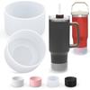 Silicone Cup Protective Sleeve Cushion For Stanley Quencher Adventure 40Oz Tumbler With Handle & Stanley Iceflow 20Oz 30Oz