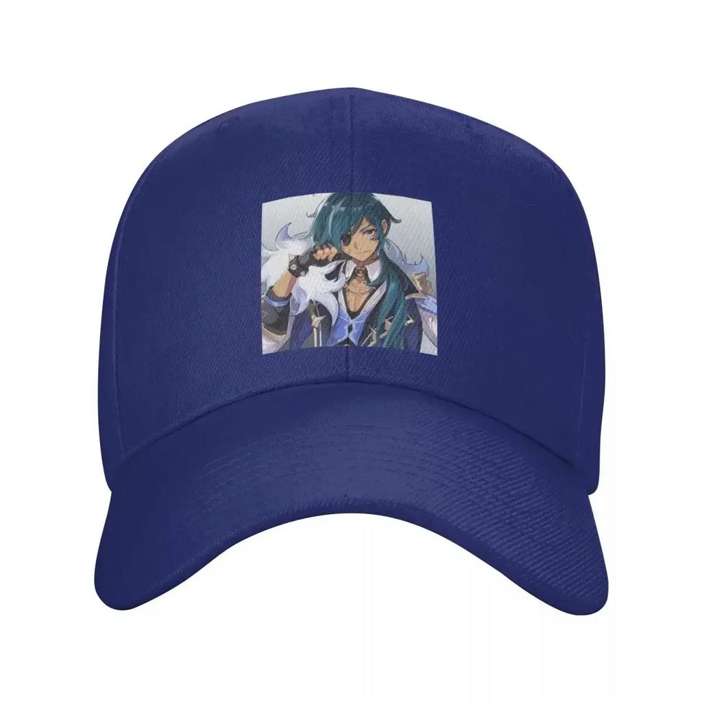 Fashion Kaeya Genshin Impact Baseball Cap Women Unisex Adjustable Anime Game Dad Hat Sports Snapback Hats