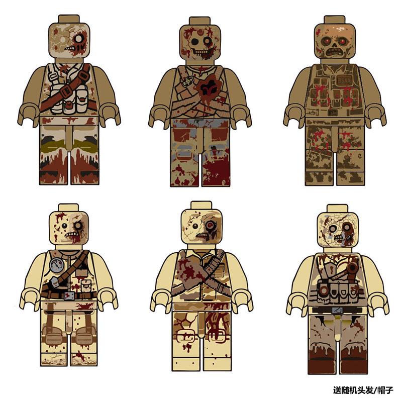 Building Blocks, Humanoid Dolls, Toys, Digital Action Figures Assembled Toys Crawler Children's Educational Toys