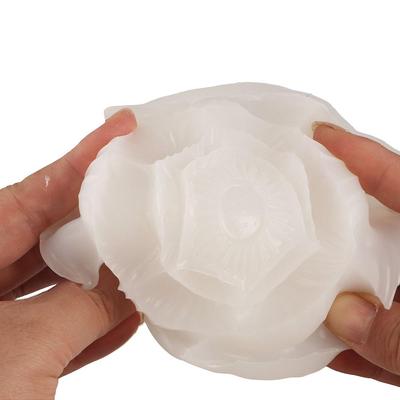Praktische Lotus Mousse Kuchenform im chinesischen Stil 3D Handgefertigte Blume Silikonform Weiche Antihaft-Puddingform für Gelee Eis