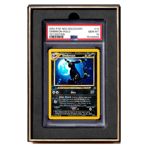 Collector Nine PSA/CGC Display Gift Case with Magnetic Flip | Graded Card Storage Slab Shipping Box Holder (Blue, PSA/CGC 3-Pack)