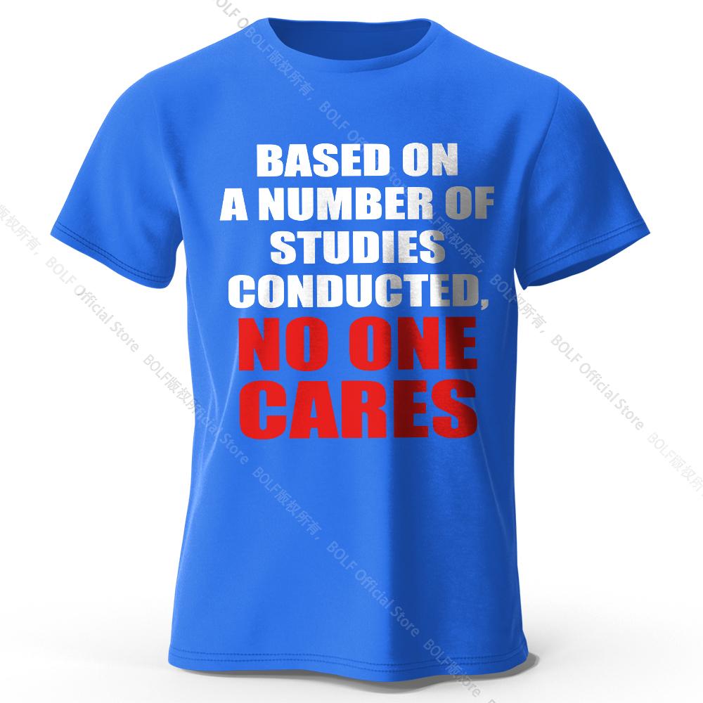 Men's No One Cares Printed T-Shirt 100% Cotton Oversized Edgy Graphic Tees for Women Summer Tops Punk Streetwear