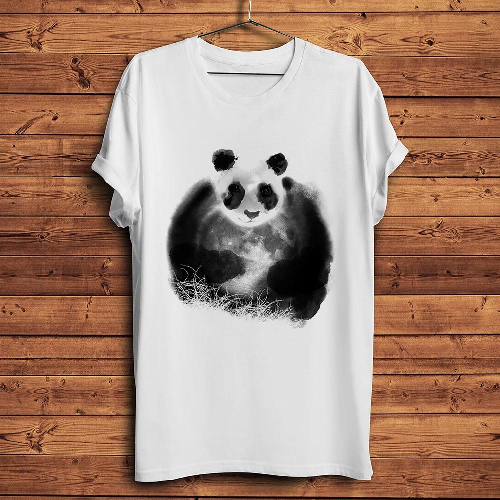

Ink Style Moon Catcher Panda Funny TShirtHomme Unisex White Casual Short Sleeve TshirtUnisex Tee StreetwearBreathable Print S