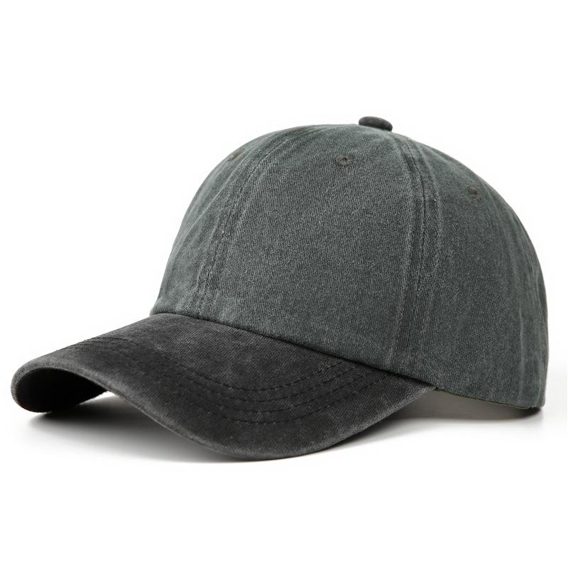 Hat Women'S Spring And Summer Retro Denim Washed Baseball Cap Men'S Versatile Student Naked Color Matching Embroidered Cap