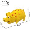 Polka Dot Latex Dog Chew Toy with Oinks Sound Sounding Pigs Dog Toys Durable Self Playing 8 Inch (Approx. 20.3 cm) Dog Squeeze Toy for Teeth (Yellow)
