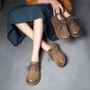 Women's Designer Shoes Woman Genuine Leather Lace Up Loafers Woman Sneakers Winter Flat Female Offer Moccassins Barefoot Genuine