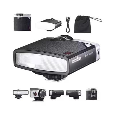 Godox Lux Junior Retro-Kamera-Blitz mit Diffusor, Speedlite GN12 6000K für Canon Nikon Sony Fuji OlympusBlitzschuh-Kameras