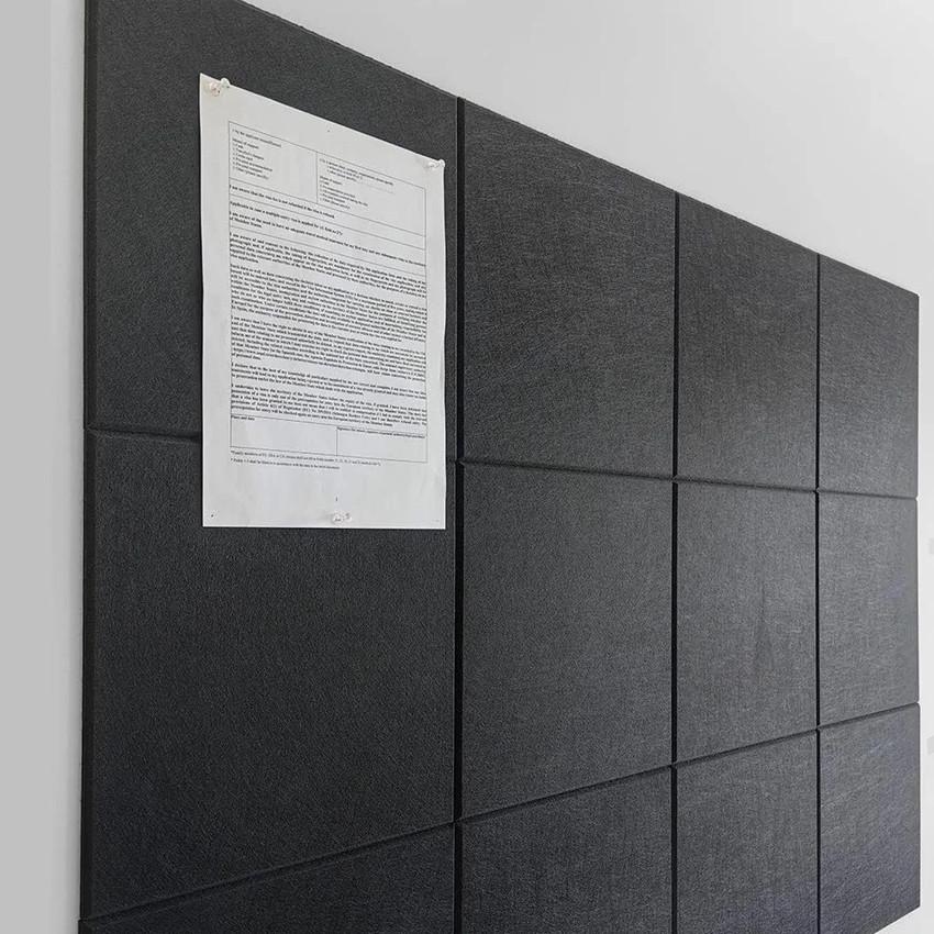 6pcs 30x30cm Acoustic Panel Self-adhesive Felt Wall Stickers Sound-absorbing Soundproof Board for Cinema Studio Game Hall Reco