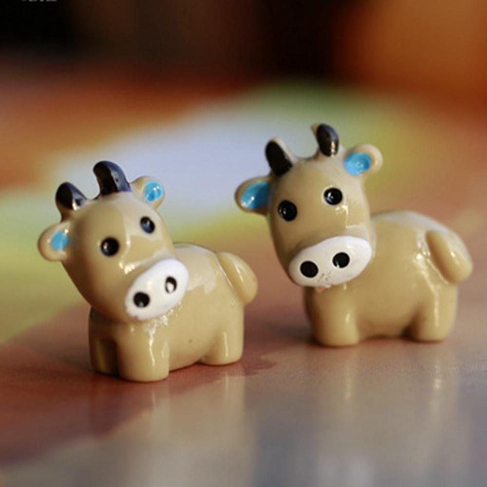 Cute Mini Animals Cow Home Decor DIY Accessories Micro Landscape Miniatures Fairy Garden Figurines
