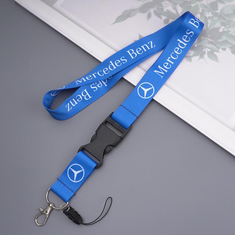 Fashion Neck Straps Lanyard Key Chain For Mercedes Benz A C E S G Class GLC CLE CLA GLB GLS W177 Ring Work ID Card Hanging Rope
