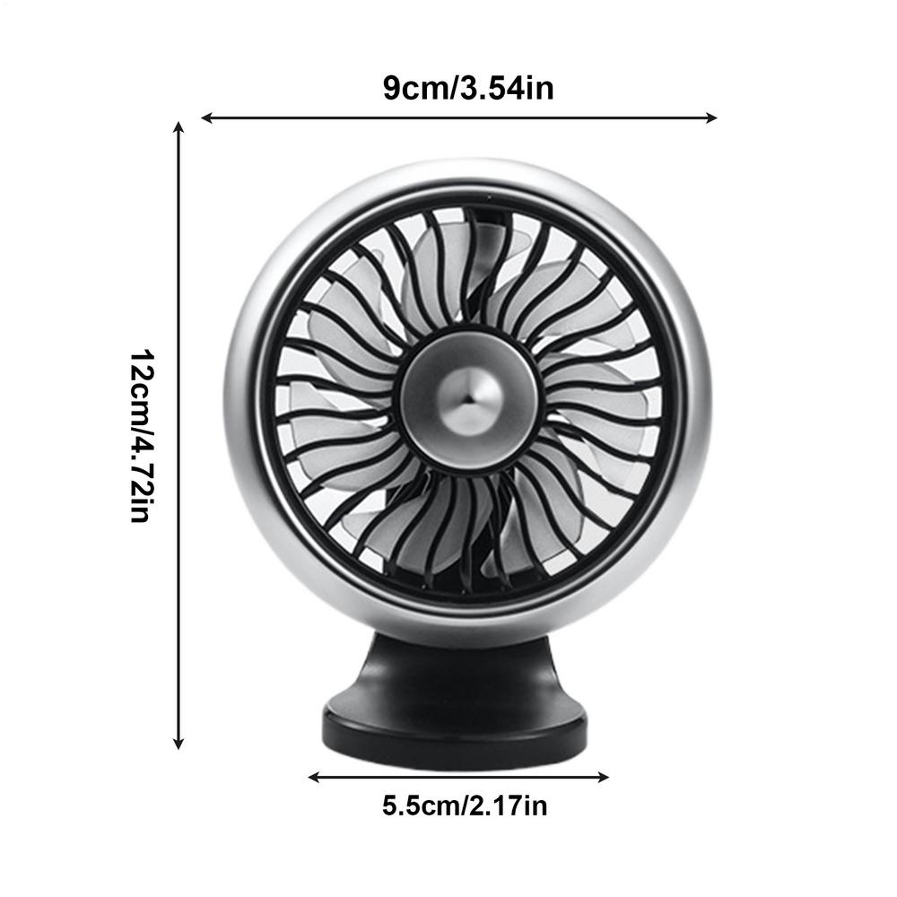 

Car Fan for Cooling Automobile Air Vent Cooler Small Cooler Fan Air Circulation Supplies for Vehicle Van Truck RV срібний