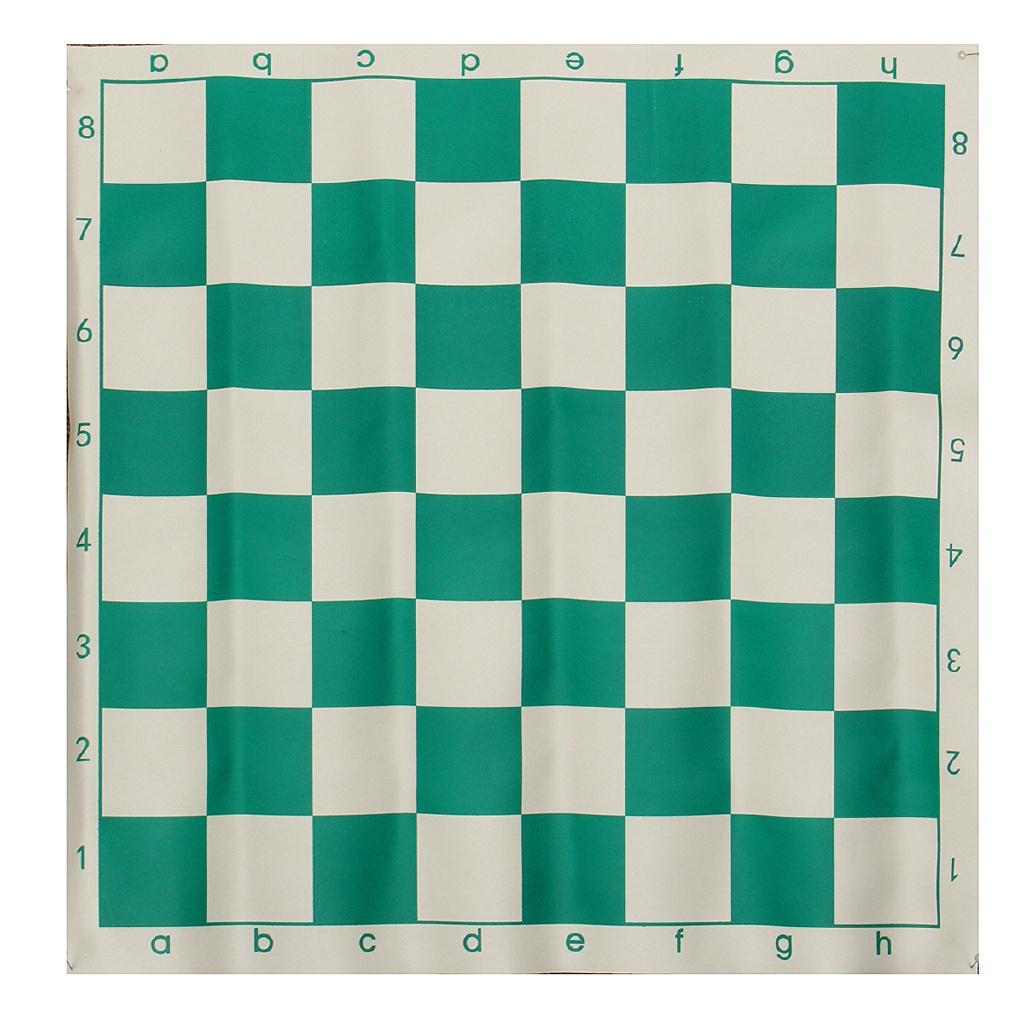 Portable Chess Traditional Chessboard Set for Tournament Club with Green Roll-up Board + Plastic Bag Chess Game