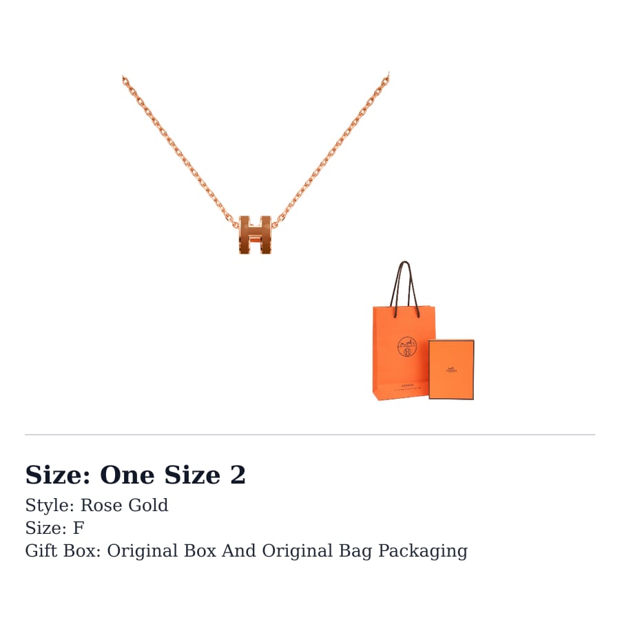 HERMES POP H Necklaces Women's Rose Gold H147992FOA9