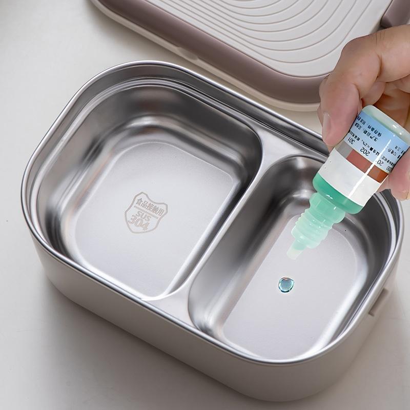 Scatola Pranzo Elettrica Riscaldabile Senza Acqua Portatile Acciaio Inossidabile 304 Contenitore per Alimenti Isolante per Studenti Lavoratori
