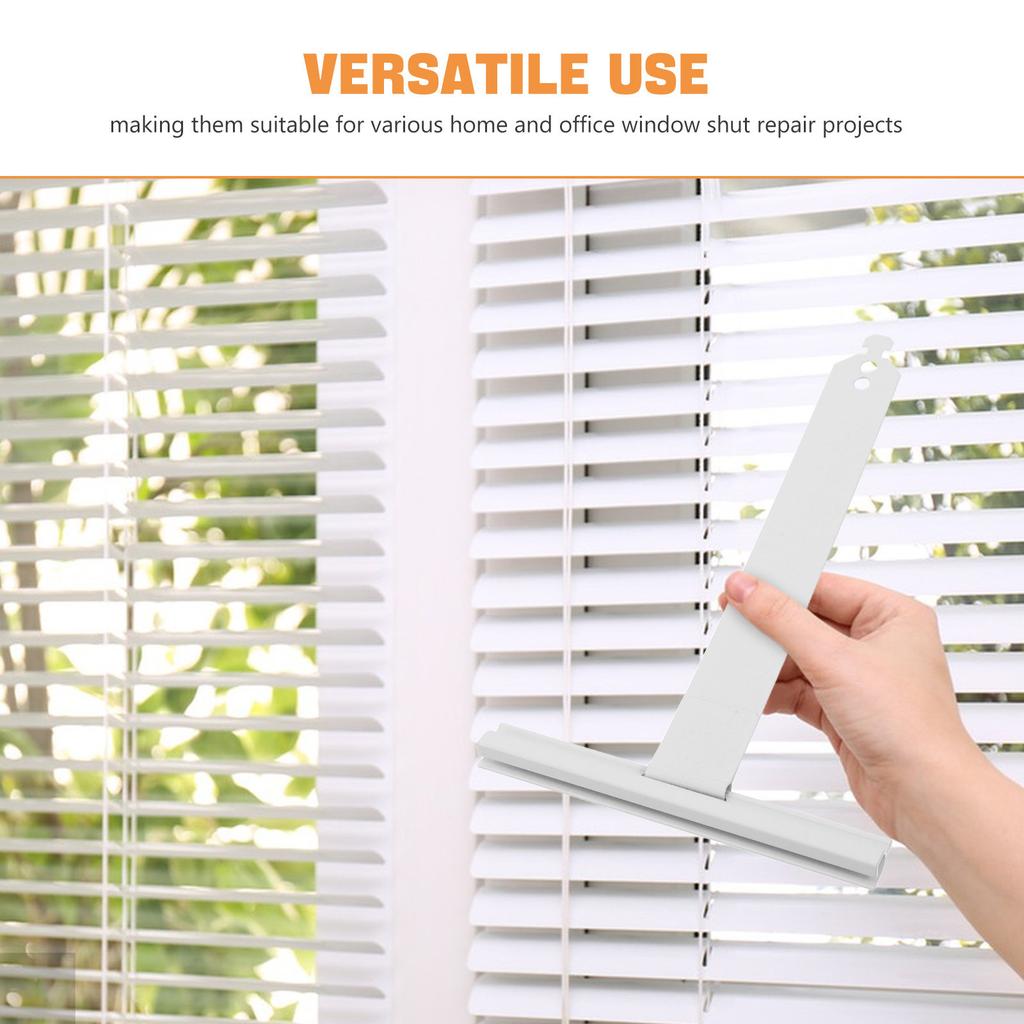 8Pcs Roller Shutter Spring Replacement Stainless Steel White Coated Slat Hanger for Window Security Shutter Curtain Repair Kit