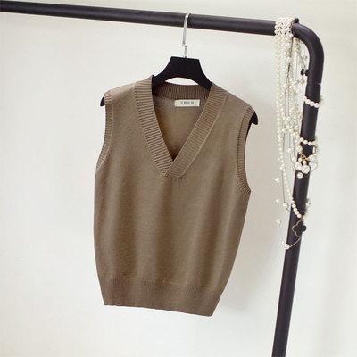 Herbst und Winter große Größe Strickweste Damen locker Pullover V-Ausschnitt Pulloverweste Weste dicke mm dünn und dünn locker