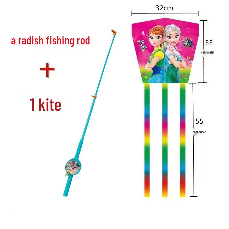 Weifang Traditional Handmade Fishing Rod Kite: Easy-to-Fly Outdoor Parent-Child Fun Kite for Adults & Children