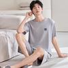 Men's Modal Summer Pajama Set: Short Sleeve & Shorts, Casual Plus Size Homewear