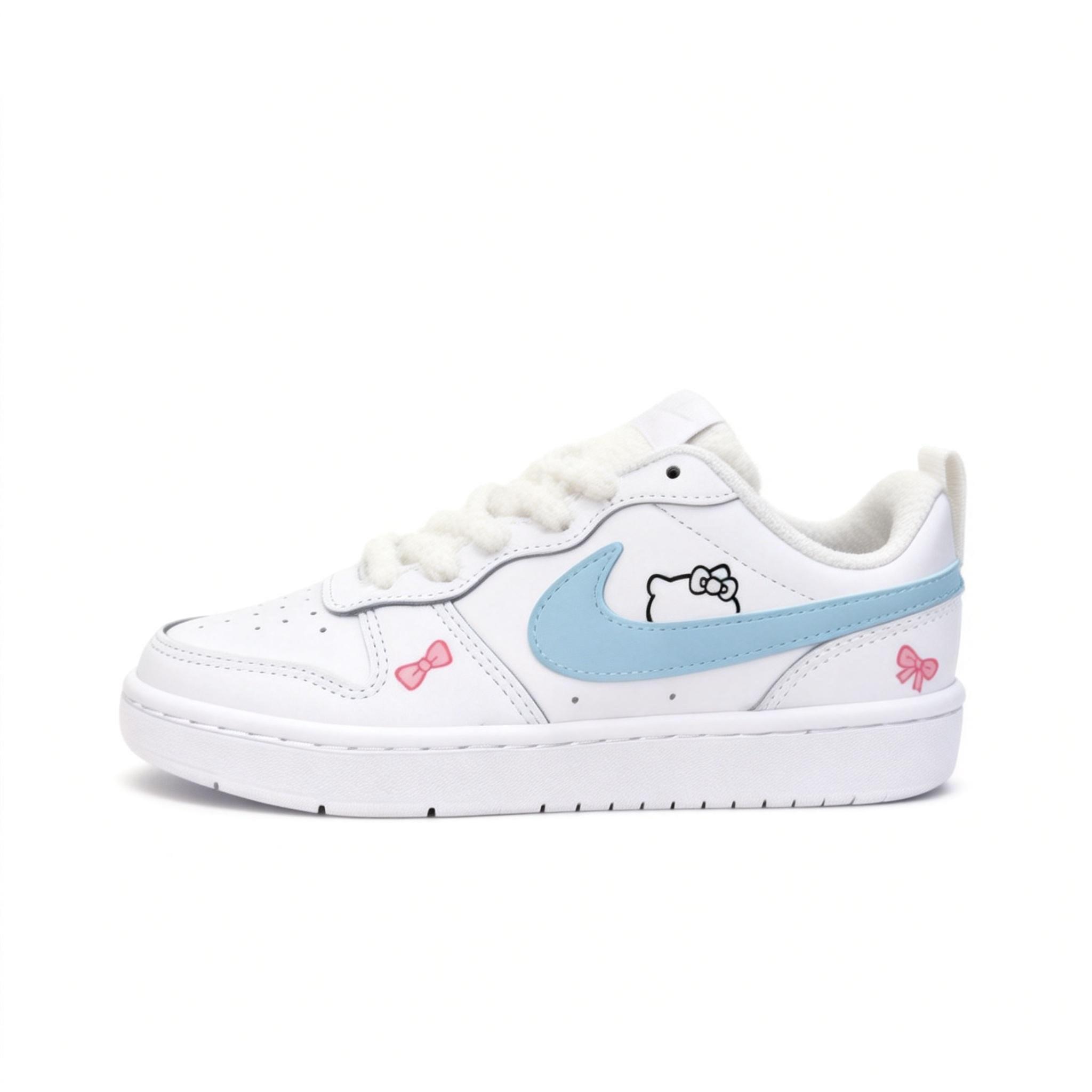 

Nike Ice Blue Katy Leather Low top Skateboard Shoes Unisex Blue BQ5448-100(team1670-) 35.5