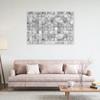 Canvas print, Oriental mosaic on grey tiles