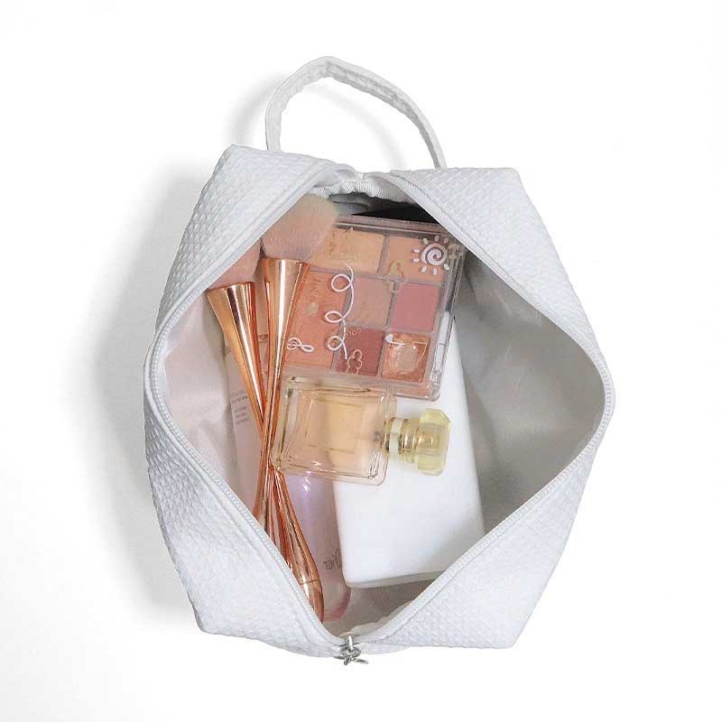 Ladies' Cosmetic Bags Solid Color Japanese Harajuku Cotton Soft Makeup Bags Travel Portable Compact Large Capacity Storage Bags