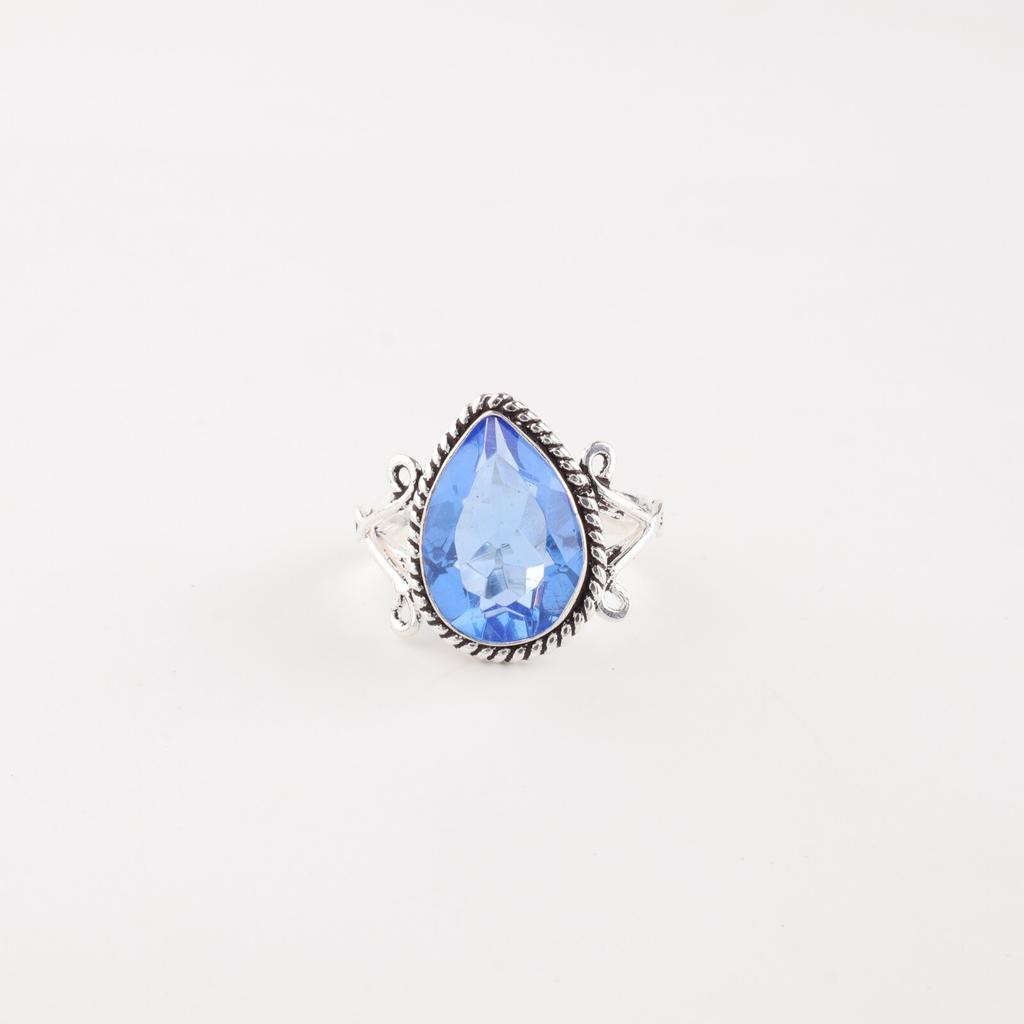 Tanzanite Gemstone 925 Sterling Silver Jewelry Handmade Blue Stone Ring For Her RR-57-4