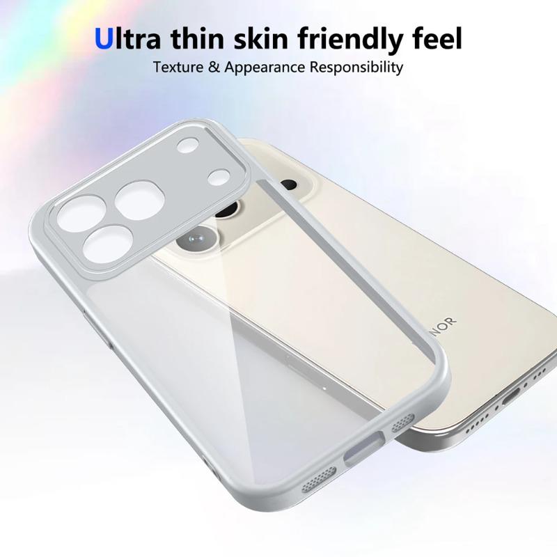 Four-corner Airbag Shockproof Transparent PC Case for Honor 600 Pro 600 Lite Matte Silicone Bumper Lens Camera Protector Cover