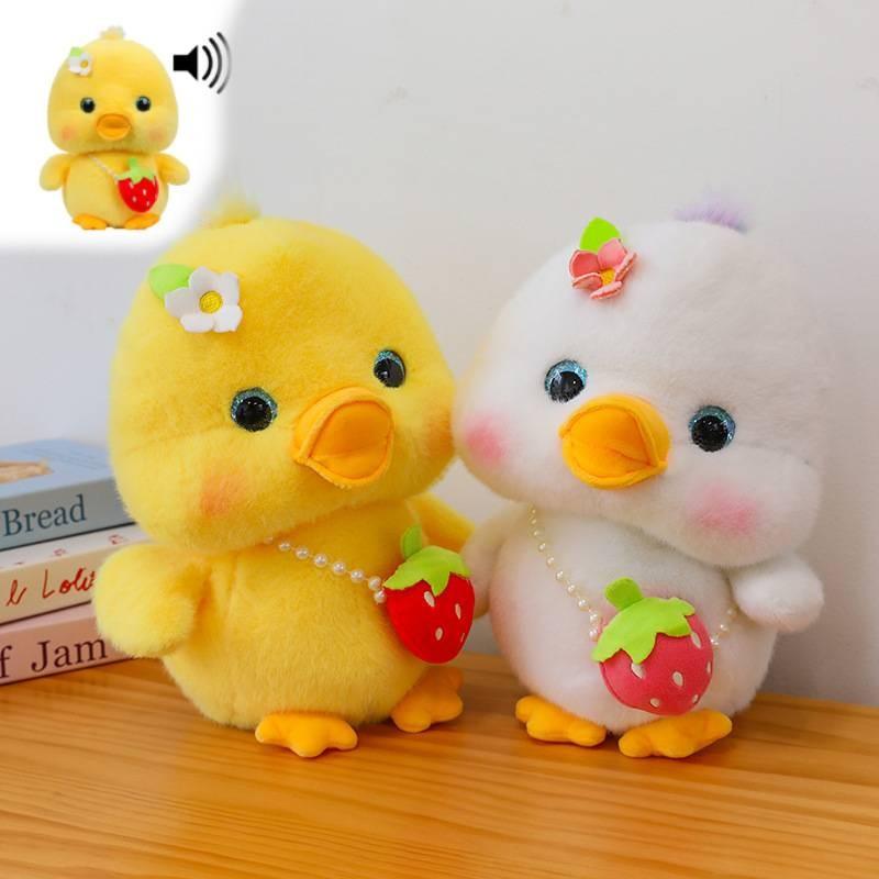 Adorable Plush Duck Toy With Sound Features Perfect For Birthdays And Gifts