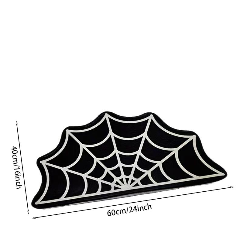 Spider Web Carpet Easy To Clean Gothic Halloween Home Decor Suitable For Bedrooms, Living Rooms, Bathrooms, Etc.
