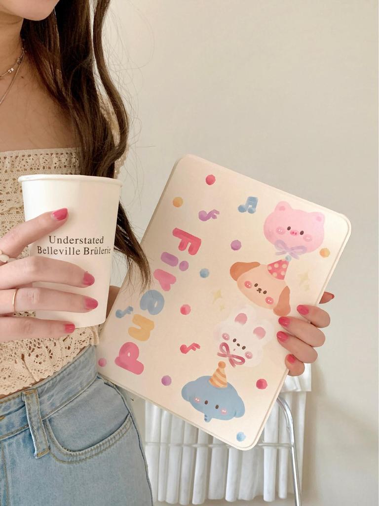 Rotating Cartoon Animal Hat iPad Case for iPad Mini 6 & iPad Pro