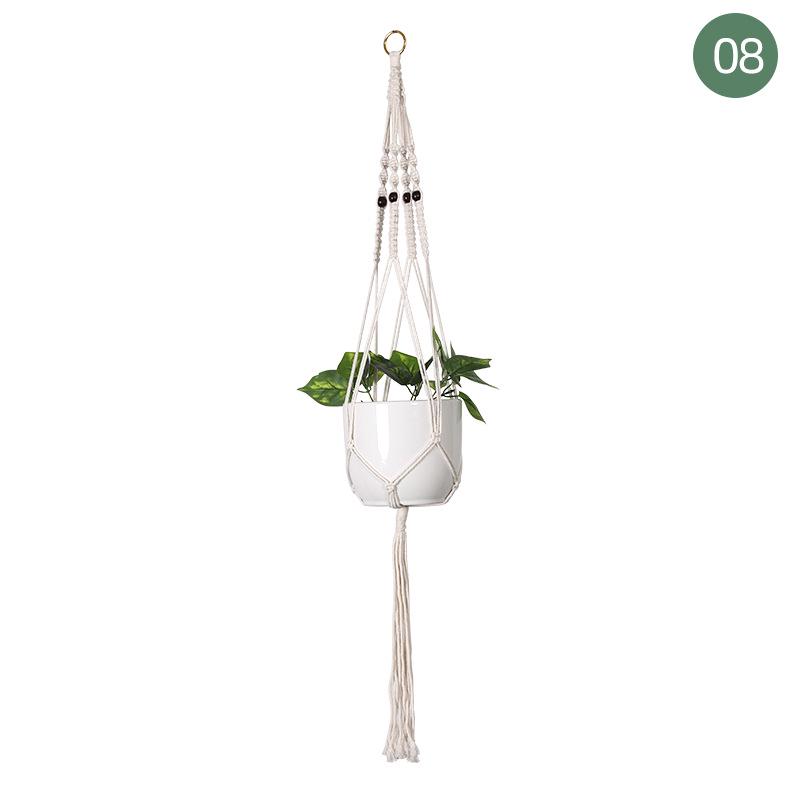 Creative Woven Cotton Plant Hanging Basket Set