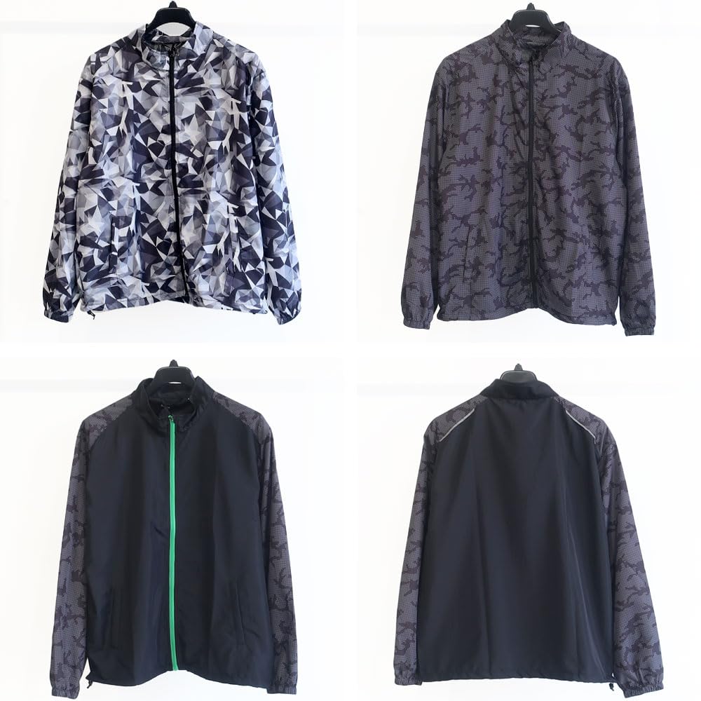 Kurtka nylonowa, duży rozmiar 3L, 4L, 5L, wodoodporna, wiatroszczelna, chroniąca przed promieniowaniem UV, wiatrówka, kieszonkowa, do uprawiania sportów na świeżym powietrzu, golfowa, GOLF 10001678, BIAŁA, męska (3L,