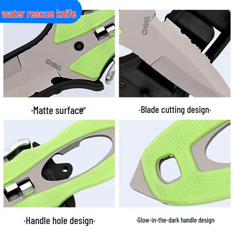 Aquatic Titanium Dive Knife & Rope Cutter: Emergency Net & Outdoor Rescue Tool