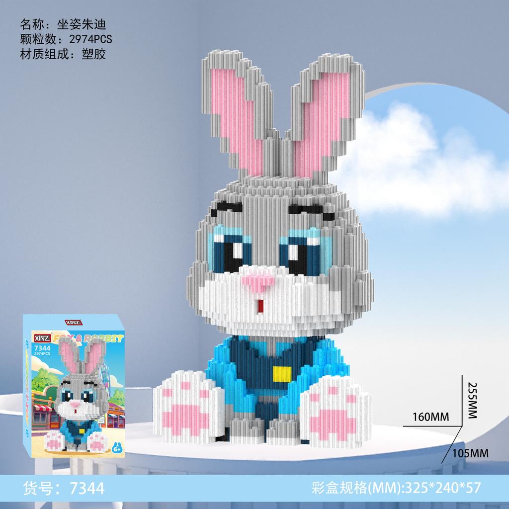 Disney Zootopia Building Blocks Nick Judy Model Benjamin Sloth Bricks Cartoon Movie Figure Toys For Kids Christmas Gift