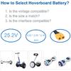 Upgrade 25.2V(fit 29.4v) 4.0Ah Hoverboard Battery Replacement XT60 Plug Compatible for Jetson-Rave for Hover-1 Reliable Lithium-Ion