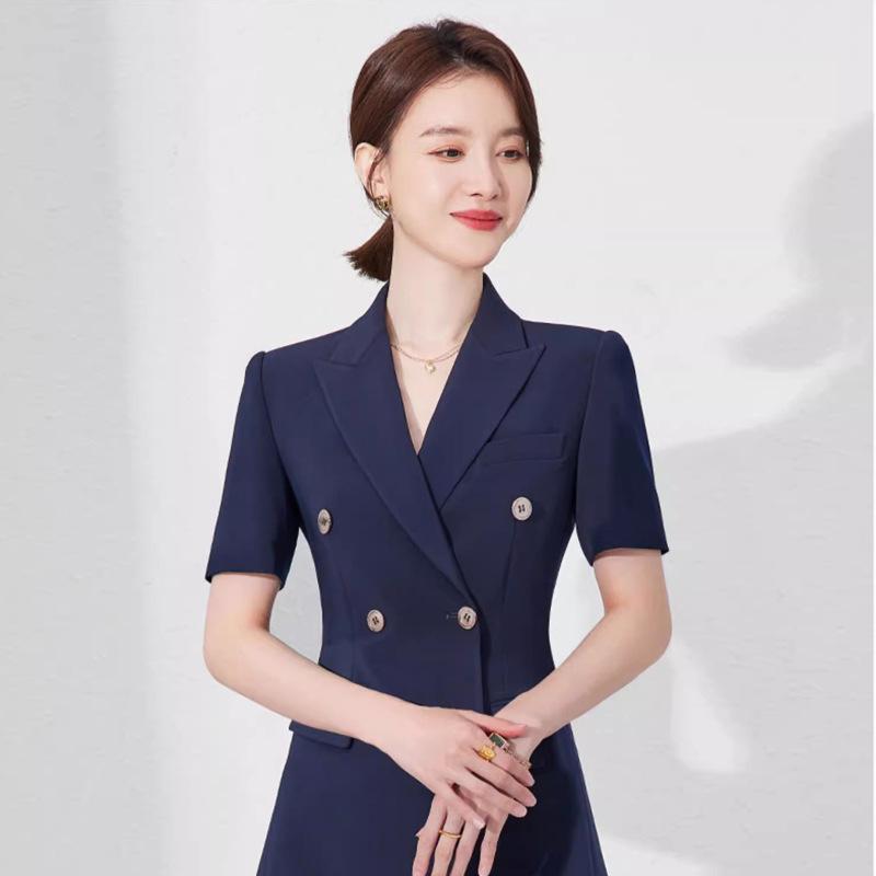 Aishangchen Women's Professional Summer Suit - High-End Formal Blazer and Hotel Manager Uniform