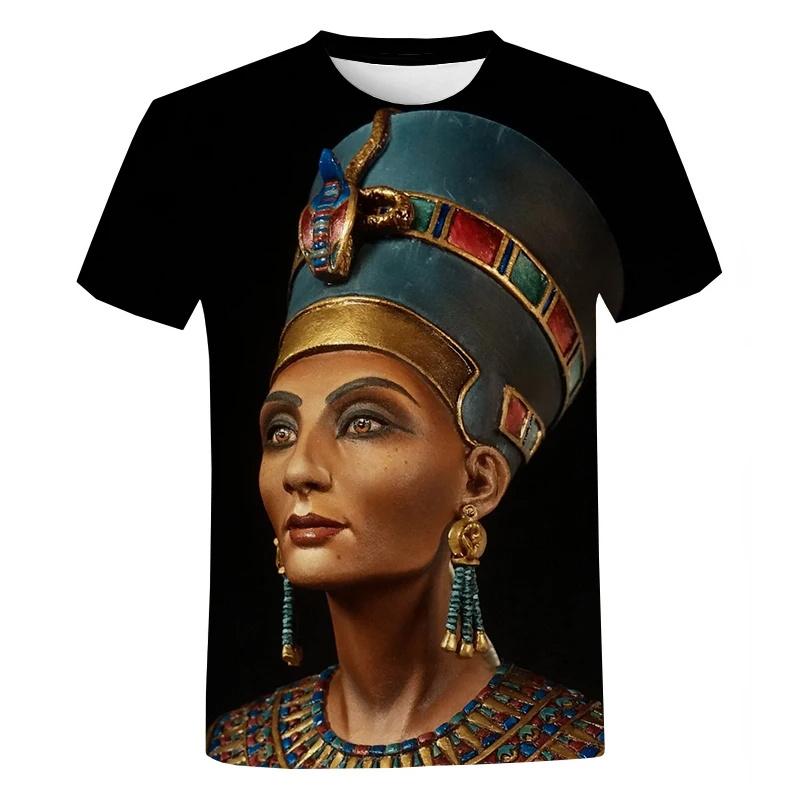 Ancient Egyptian 3D Printed T Shirt Men's Women Fashion Casual Shor