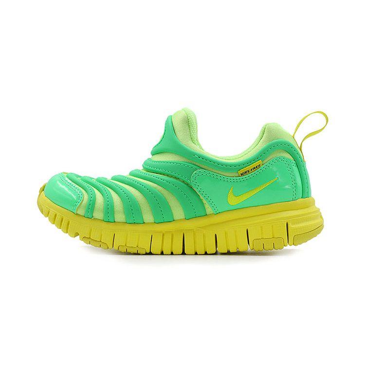 Nike Dynamo Free Low Top Non-Slip Shock Absorbing Kids Casual Shoes Kids sneaker Green Yellow 343738-306
