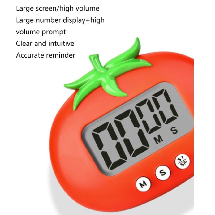 Großer Display-Timer Tomatenförmiger Timer für Küche, Kochen, Sport und Studium