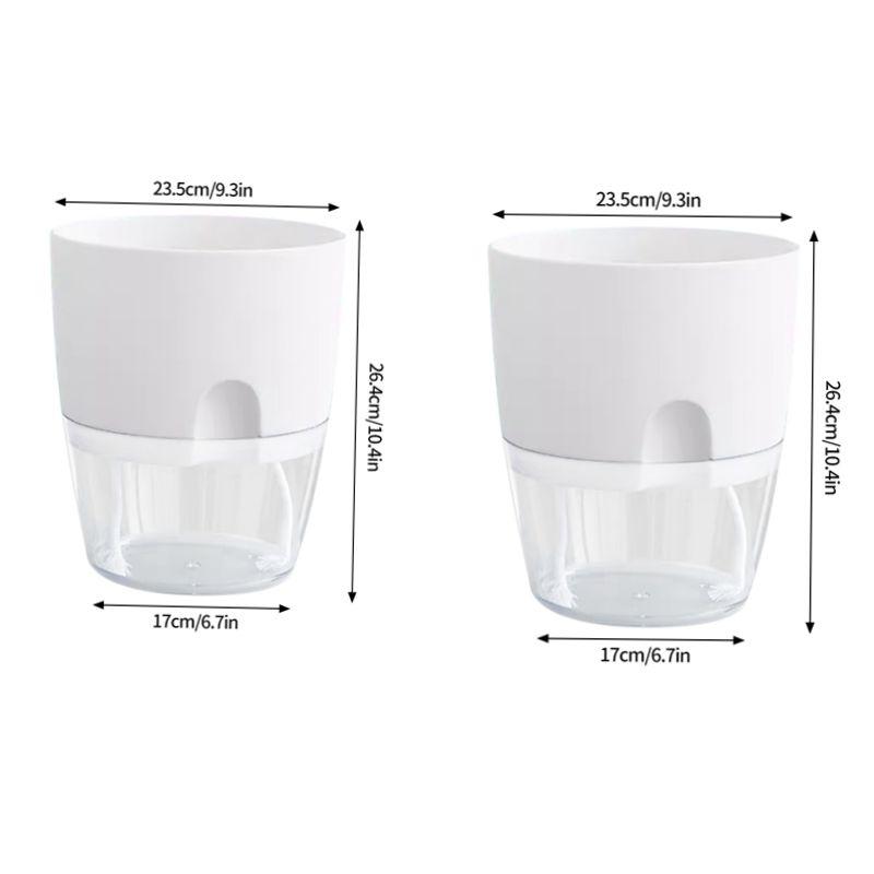 Self Watering Flower Pot Plastic Hydroponics Plants Pot Succulent Potted Planters Transparent Home Office Desktop Decoration